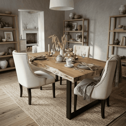 Solid acacia wood table Siena