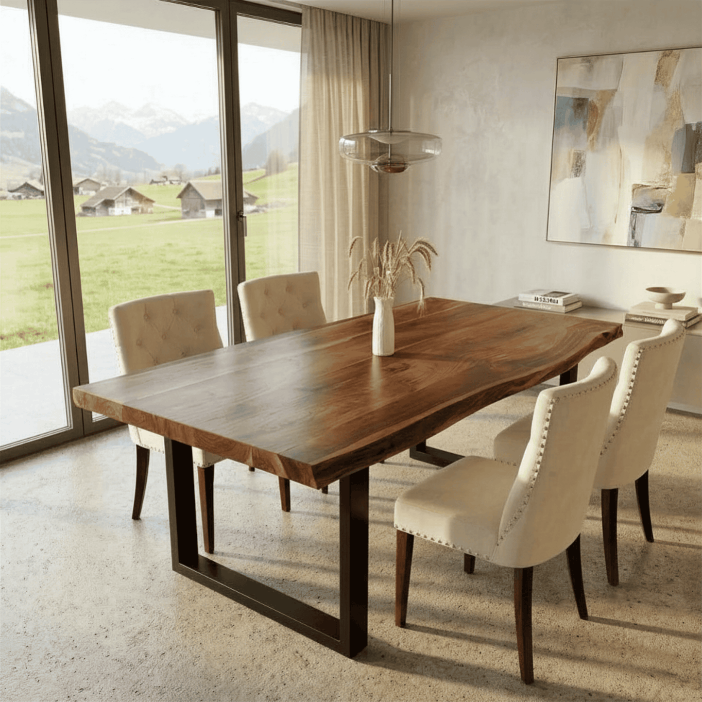 Solid acacia wood table Teramo
